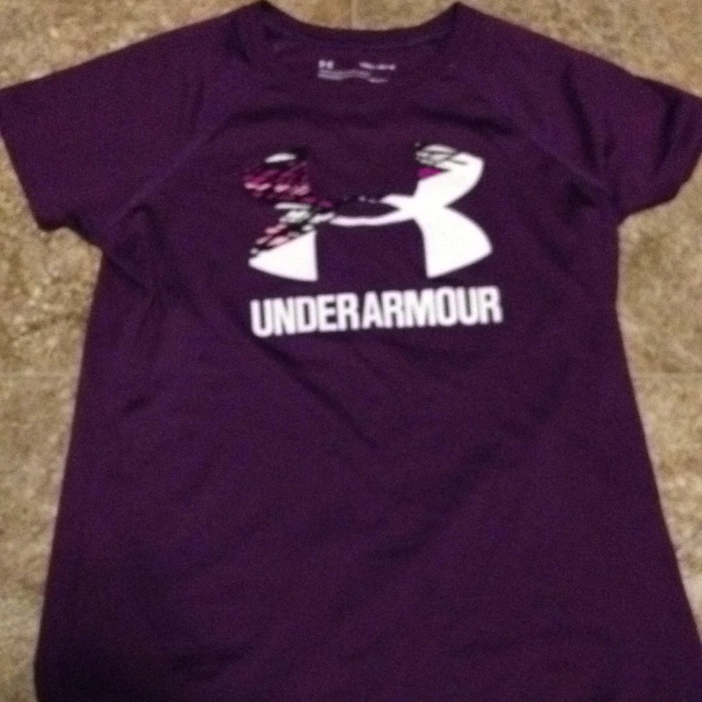Purple under armour tee shirt